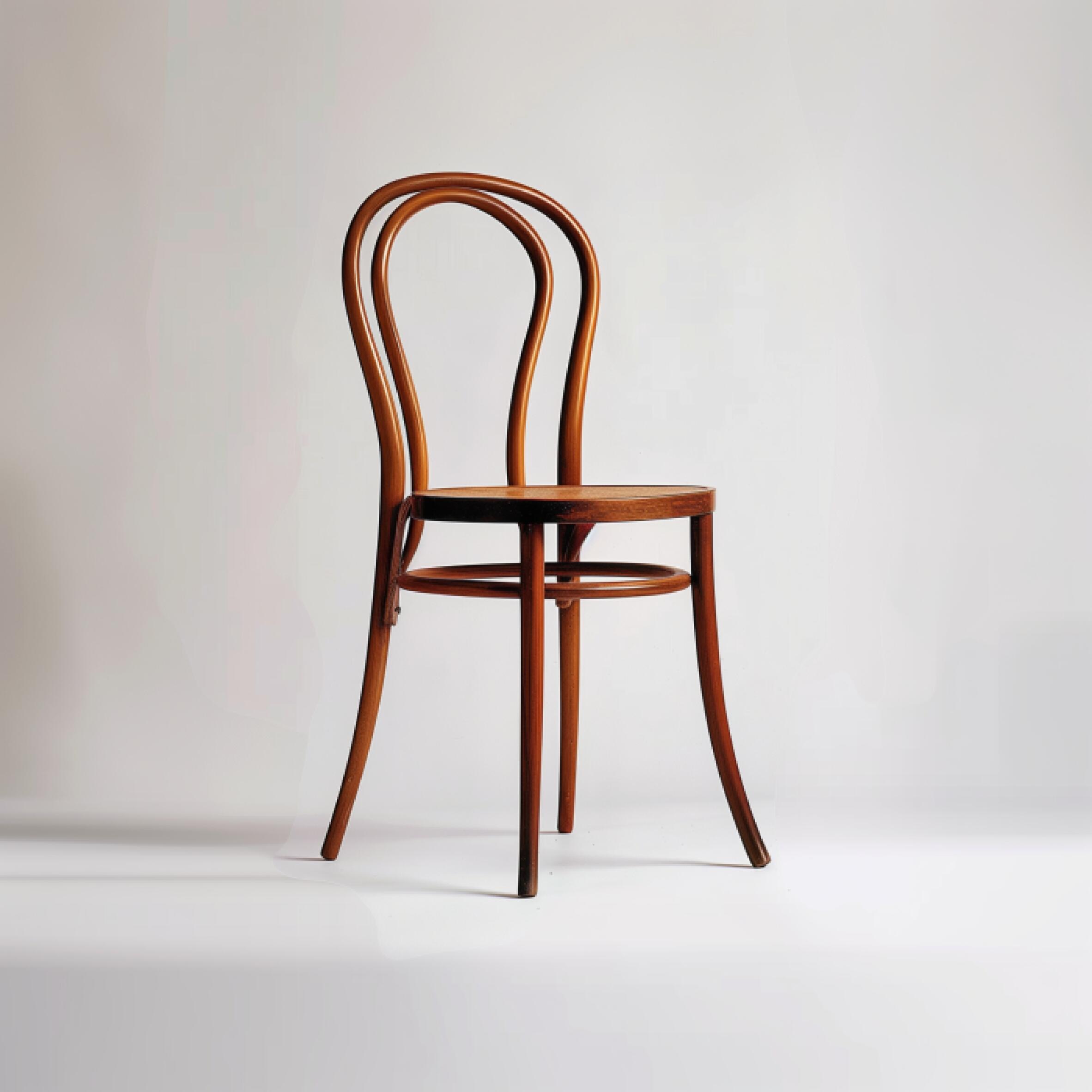 Classic Viennese No. 14 Bentwood Dining Chair - Walnut Finish - Thonet-Inspired Bistro Seating